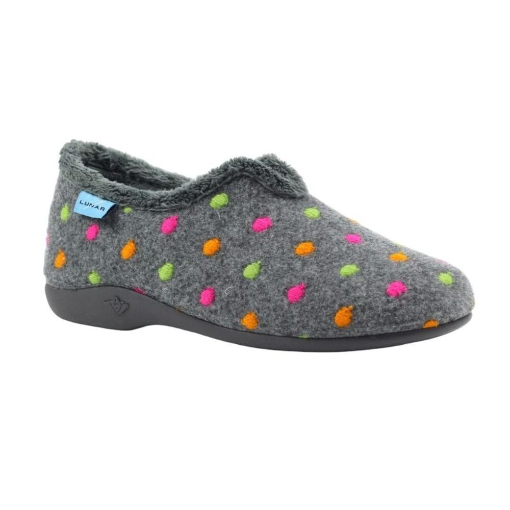Lunar Womens/Ladies Studio Slippers / Gray